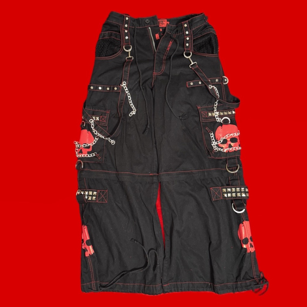 Tripp nyc super skull pants/jorts in red